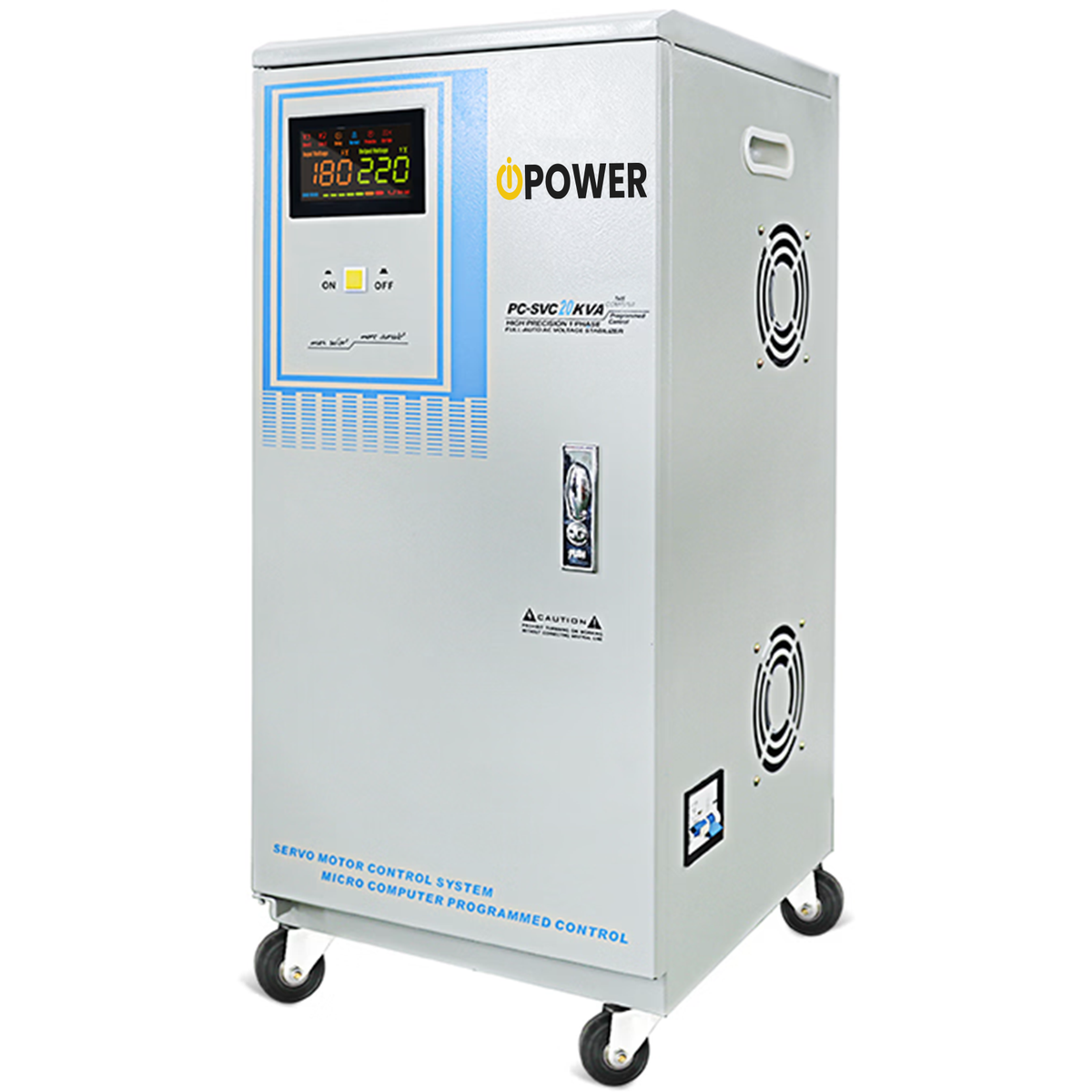 منظم جهد مؤازر iPower SVC 30KVA مع خزانة، منظم جهد تلقائي أحادي الطور بخرج قابل للتعديل 220 فولت