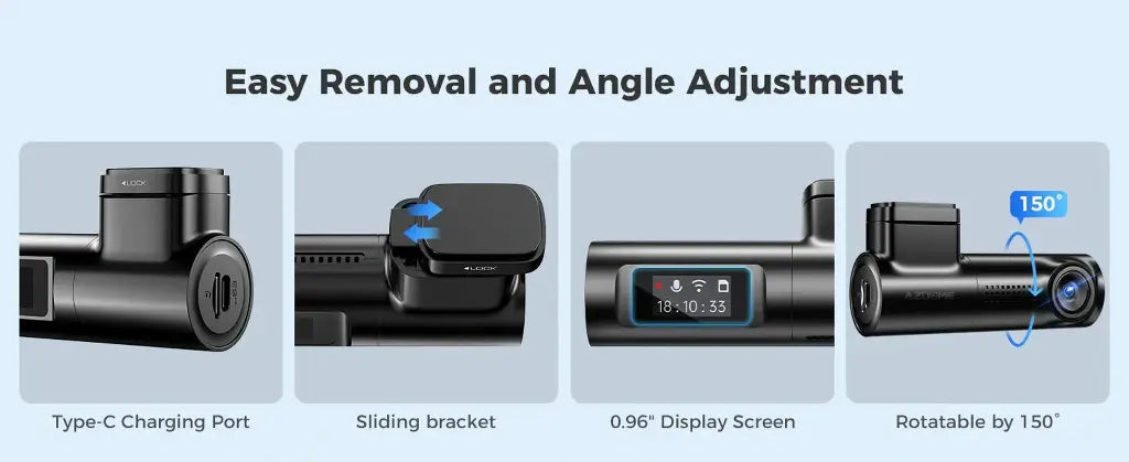 AZDOME M330 MAX Mirror Dash Cam 2-Channel 4K UHD Front & Rear Recording, Smart Rearview Mirror Camera, Built-in WiFi, Night Vision, Parking Monitor, G-Sensor, Loop Recording
