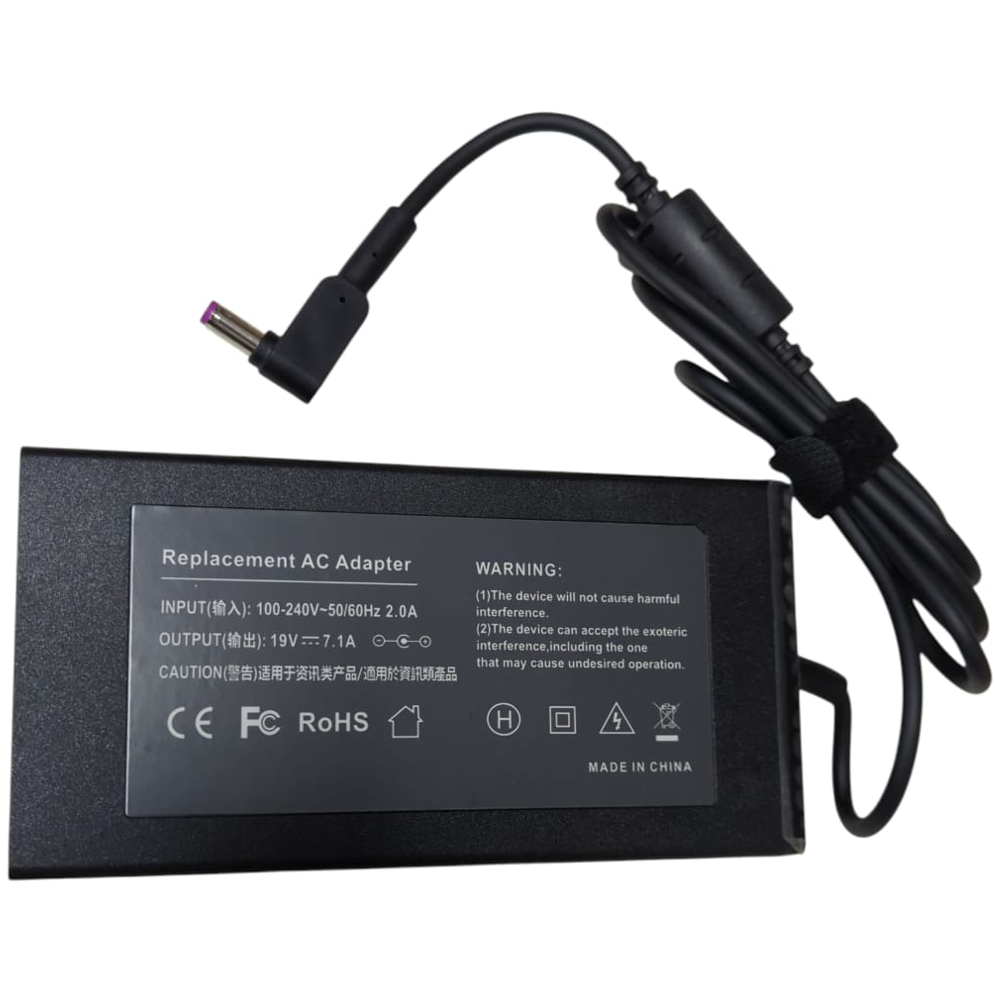 iPower 135W Charger for Acer – 19V 7.1A Laptop Power Adapter, 5.5×1.7mm Tip