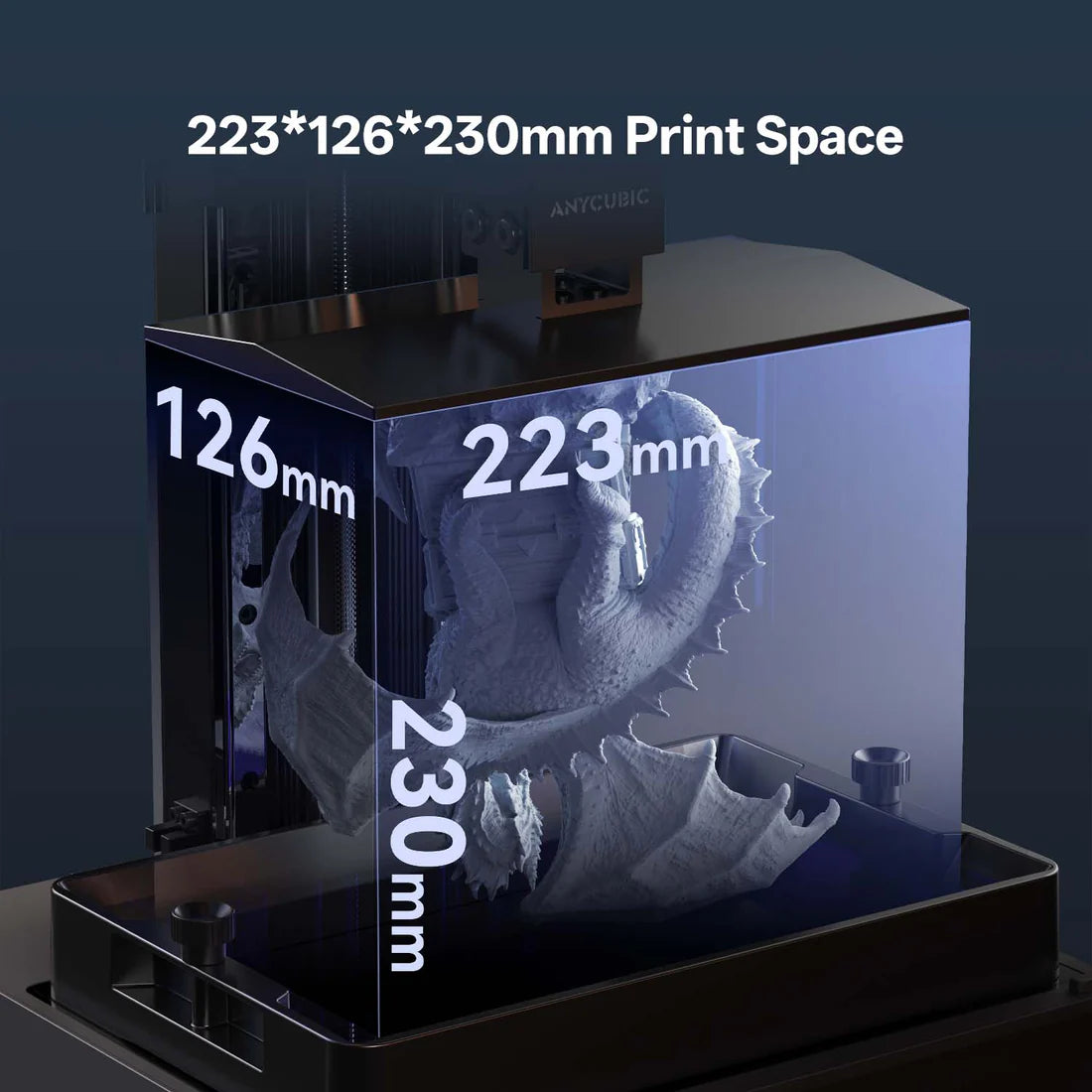 طابعة راتنج ثلاثية الأبعاد Anycubic Photon Mono M7 بدقة 14K، شاشة LCD أحادية اللون بدقة 14K وبمقاس 10.1 بوصة، حجم طباعة 223×126×230 مم، سرعة تصل إلى 150 مم/ساعة، تقنية LightTurbo 3.0، وتسوية تلقائية