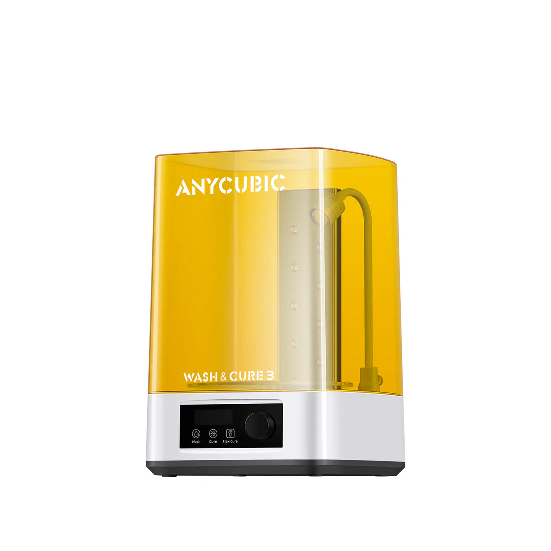 محطة Anycubic Wash & Cure 3 ‏2 في 1 للمعالجة اللاحقة للراتنج، دلو تنظيف سعة 4L، أوضاع الغسل والمعالجة وFlexiCure، مصباح UV برقبة مرنة، مؤقت من 1–30 دقيقة