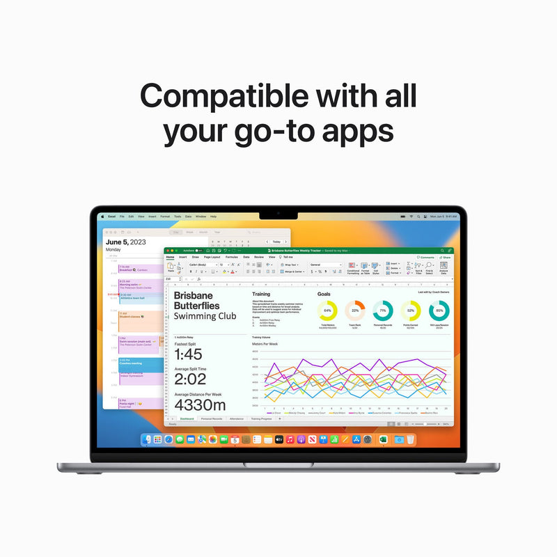 Apple MacBook Air 15 بوصة - M2 8-Core - 8 جيجابايت رام - 512 جيجابايت SSD - 10-Core GPU - عربي