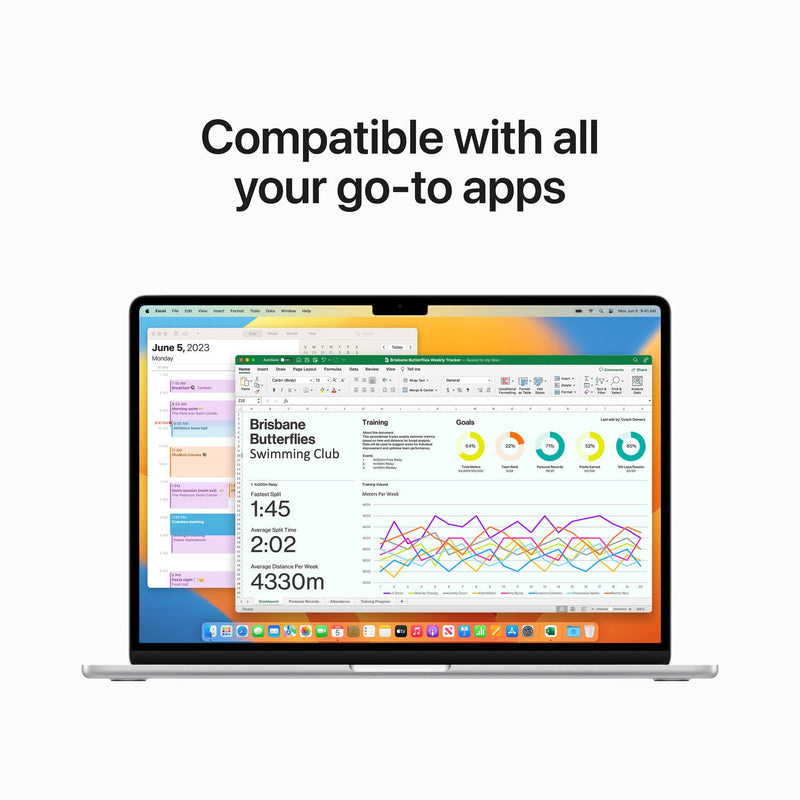 Apple MacBook Air 15 بوصة - M2 8-Core - 8 جيجابايت رام - 512 جيجابايت SSD - 10-Core GPU - عربي