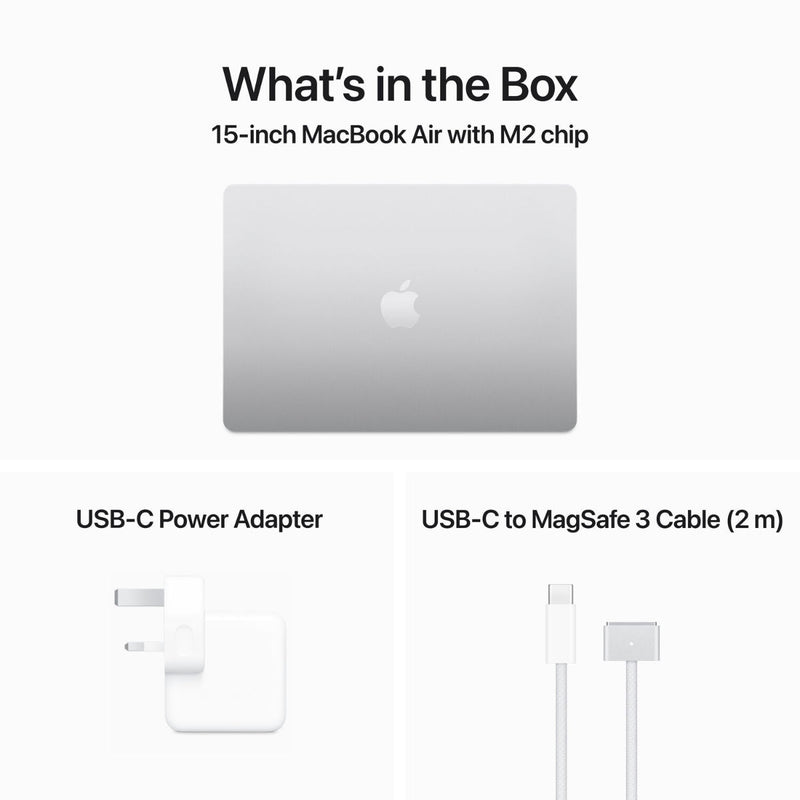 Apple 15.3" MacBook Air - M2 8-Core - 8GB RAM - 256GB SSD - 10-Core GPU - Arabic