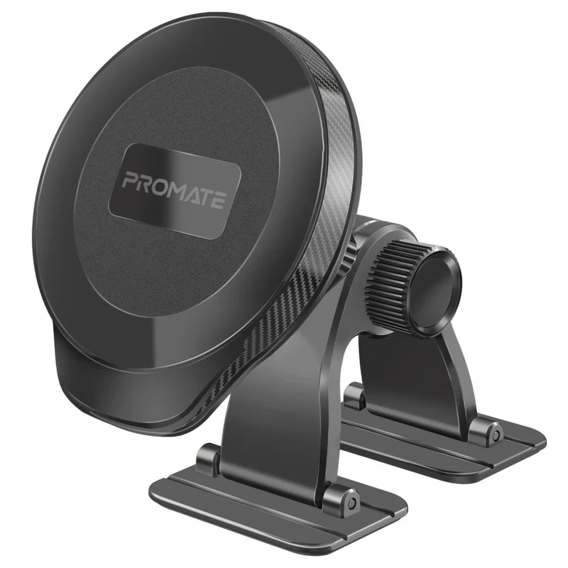 Promate ArcMount – حامل هاتف للسيارة بدون قاعدة مع 20 مغناطيسًا بتقنية MagGrip™ بزاوية دوران 360° للوحة القيادة المنحنية