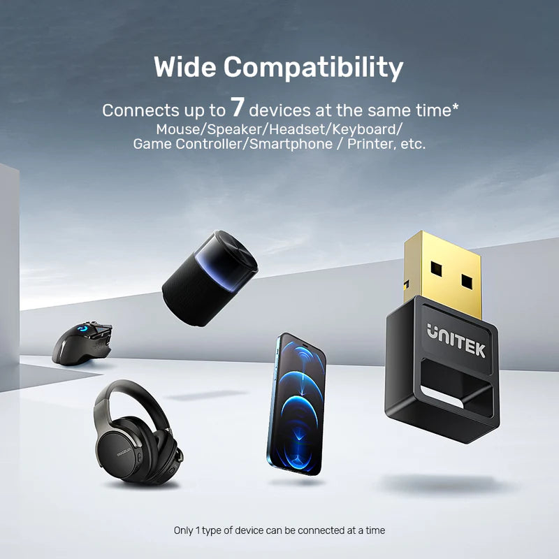 UNITEK USB Bluetooth 5.3 Adapter