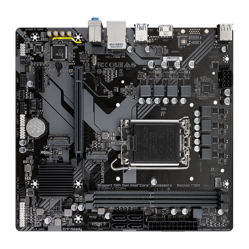 Gigabyte B760M K DDR4  LGA 1700 Motherboard