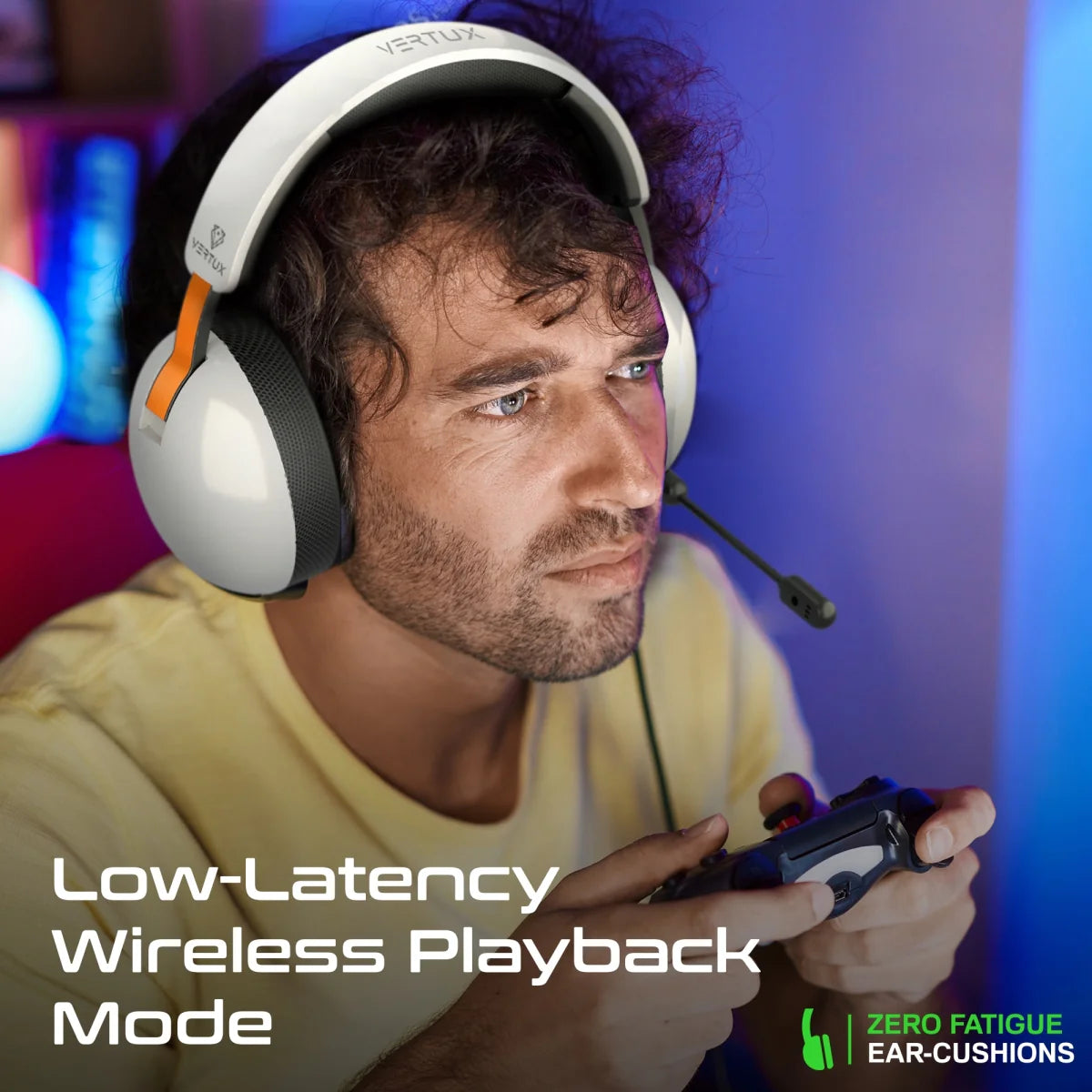 Vertux BB-8 High-Performance Tri-Mode Connectivity Gaming Headset with Retractable Microphone