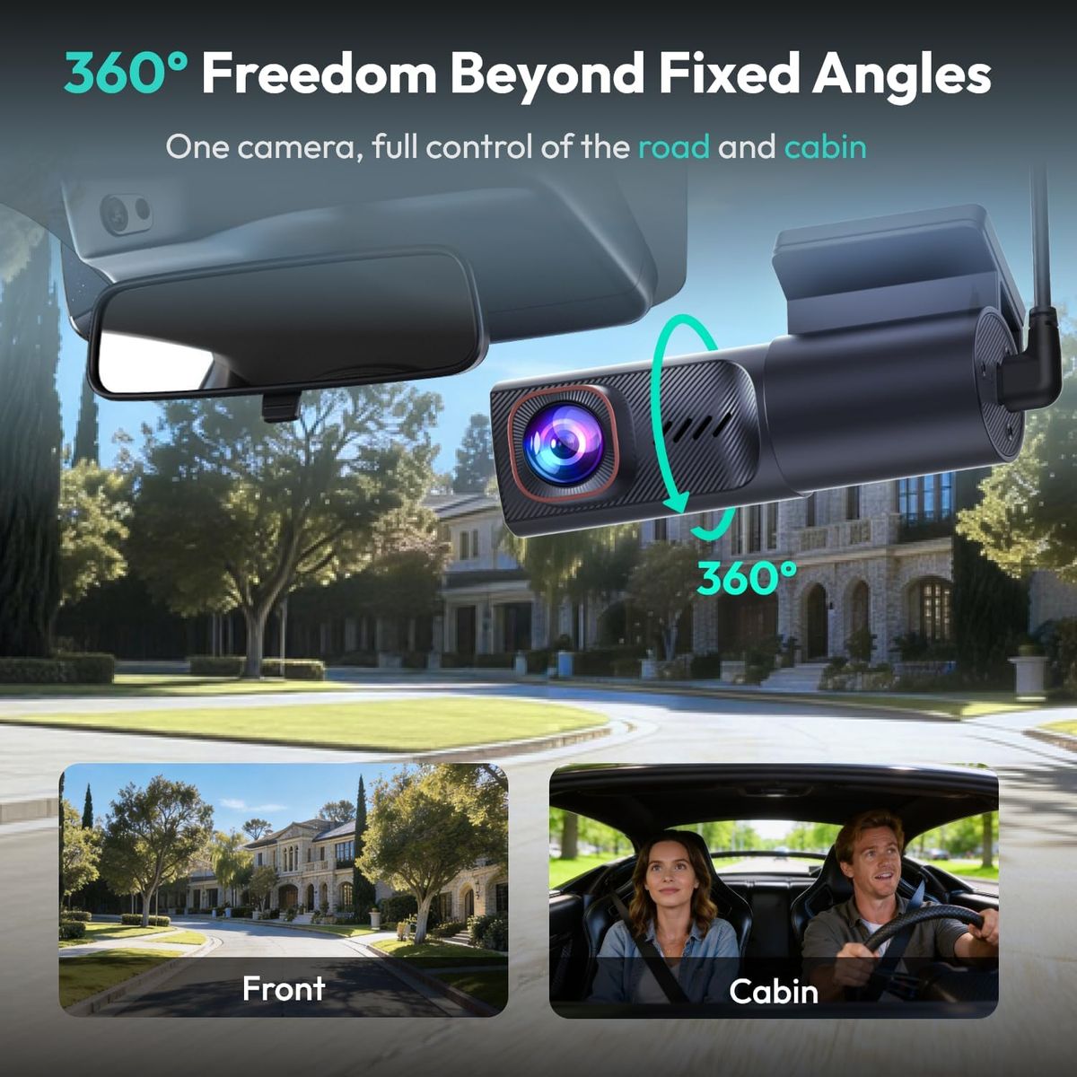 كاميرا داش كام BOTSLAB HK40 Plus بدقة 4K وقناة واحدة، بزاوية واسعة 150°، ورؤية ليلية، وتحكم صوتي، ومستشعر G، ووضع ركن السيارات على مدار الساعة طوال أيام الأسبوع