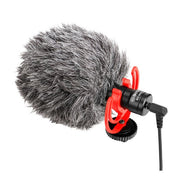 BOYA BY-BM3031 Super‑Cardioid On‑Camera Shotgun Microphone – 3‑Position Gain, 80 Hz High‑Pass Filter, Headphone Jack, Shockmount