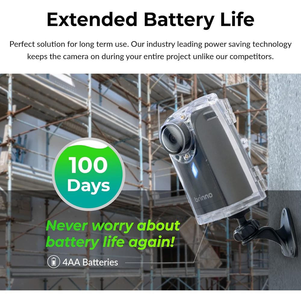 Brinno BCC300-M Time Lapse Camera Bundle – TLC300 1080p HDR Camera, Waterproof Housing, Wall Mount, 100-Day Battery Life, 118° Field of View