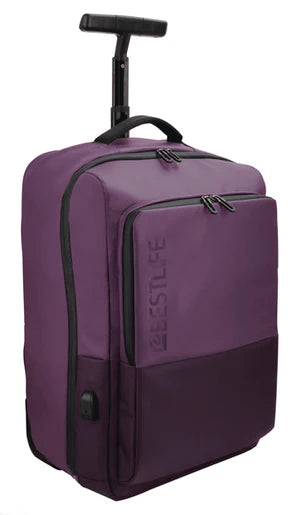 حقيبة ظهر لابتوب ترولي بعجلات BESTLIFE BT-3401R-1-17، حقيبة ظهر سفر بعجلات بمقبض تلسكوبي، حقيبة أعمال وسفر مقاومة للماء بسعة كبيرة، تتسع للابتوب حتى 17 بوصة