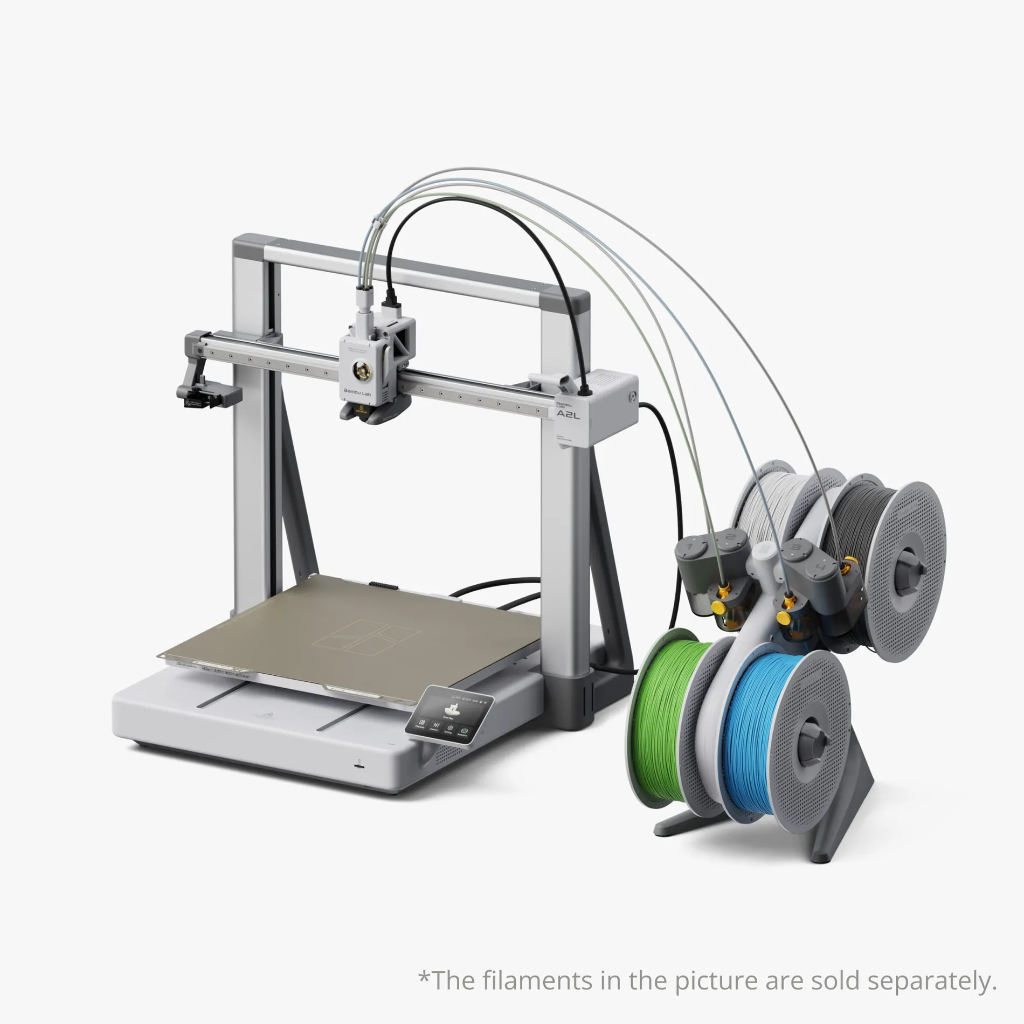 Bambu Lab A2L Combo 3D Printer with AMS Lite – 330 × 320 × 325 mm Build Volume, 500 mm/s Print Speed, 300°C Nozzle, Auto Calibration, 4-Color Multi-Color Printing, 1080p Camera