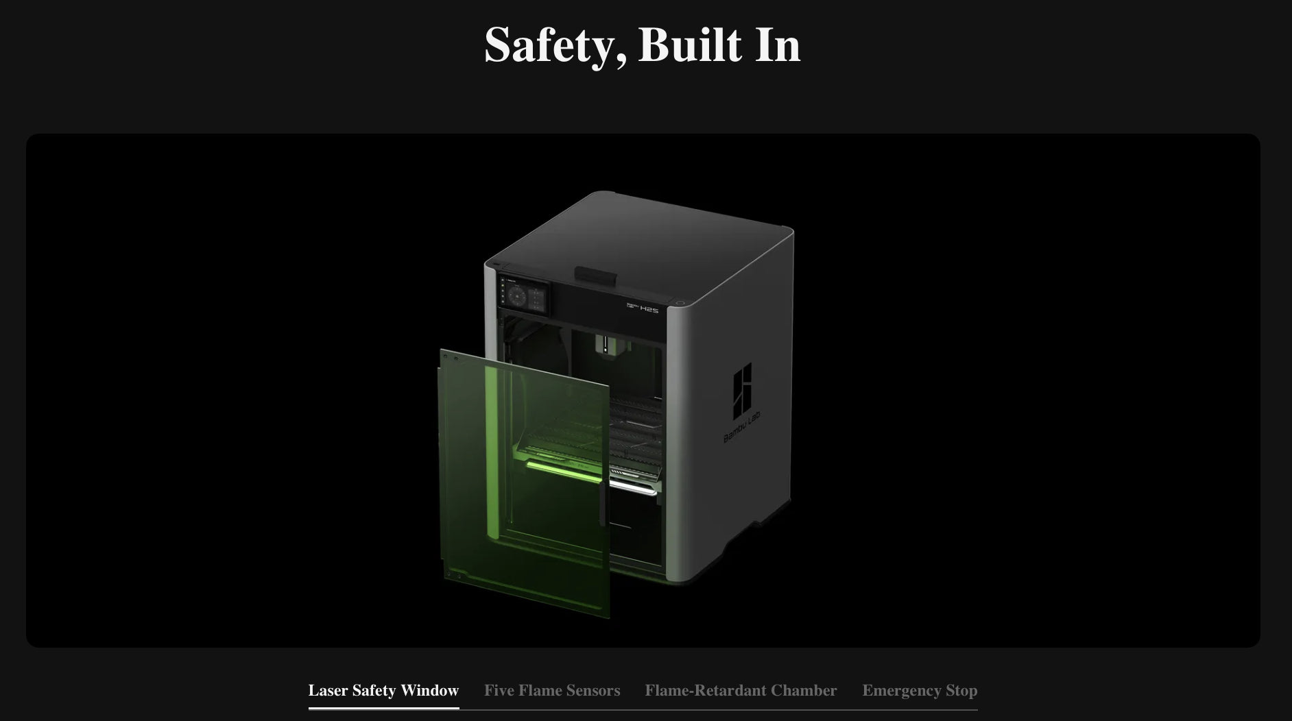 Bambu Lab H2S Laser Full Combo 3D Printer , High-Speed FDM Printing , Laser Engraving & Cutting , 65°C Heated Chamber , AI Vision System , Professional All-in-One Manufacturing System
