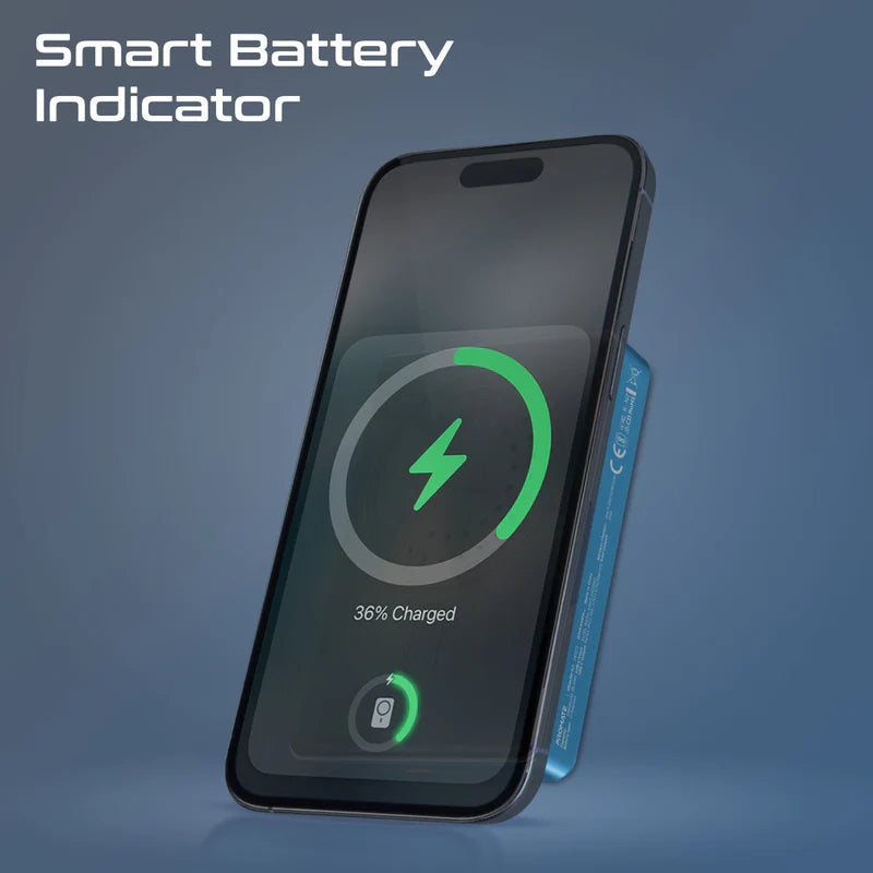 Promate Blade‑10 10 000 mAh MagSafe Power Bank – 15 W Wireless, 20 W USB‑C PD, Smart Indicator, Aluminum Sleek Design