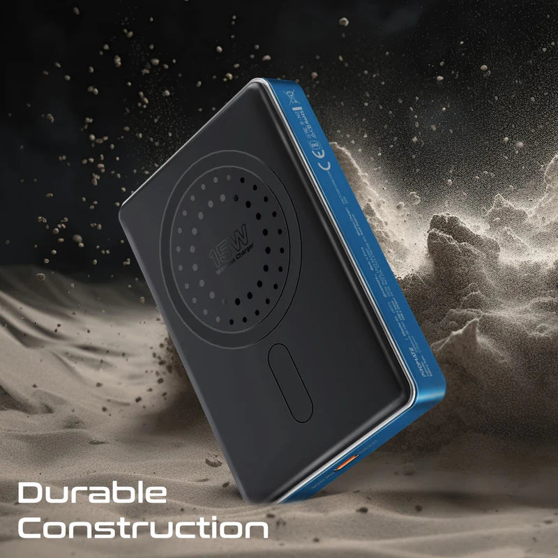 Promate Blade‑10 10 000 mAh MagSafe Power Bank – 15 W Wireless, 20 W USB‑C PD, Smart Indicator, Aluminum Sleek Design