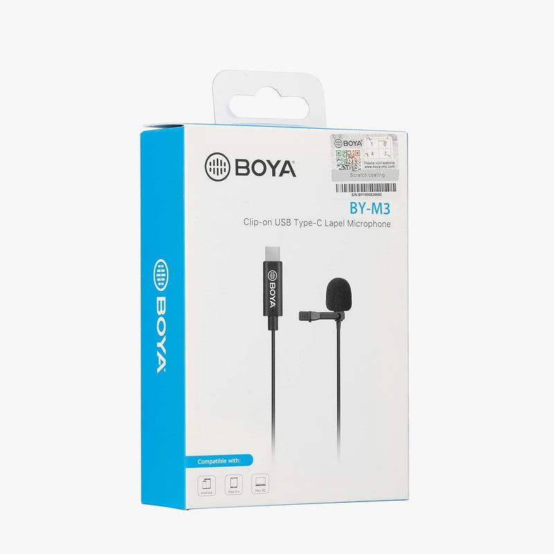 Boya by-M3 - Lavalier Mic for Android Device, Black