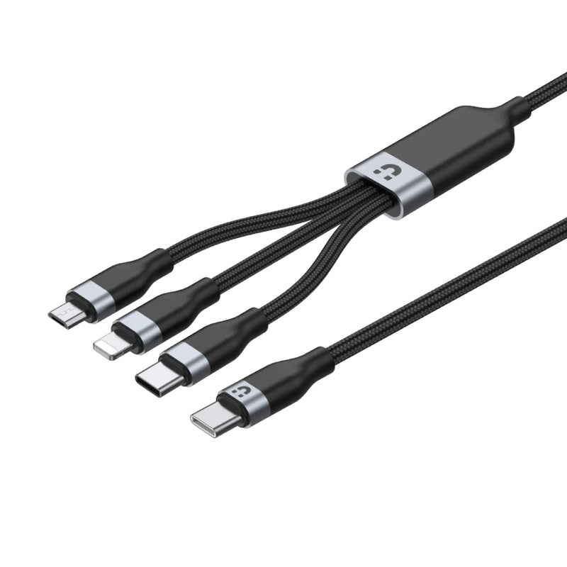 UNITEK 3-in-1 USB-C to Lightning / USB-C / Micro USB Multi Charging Cable in Black