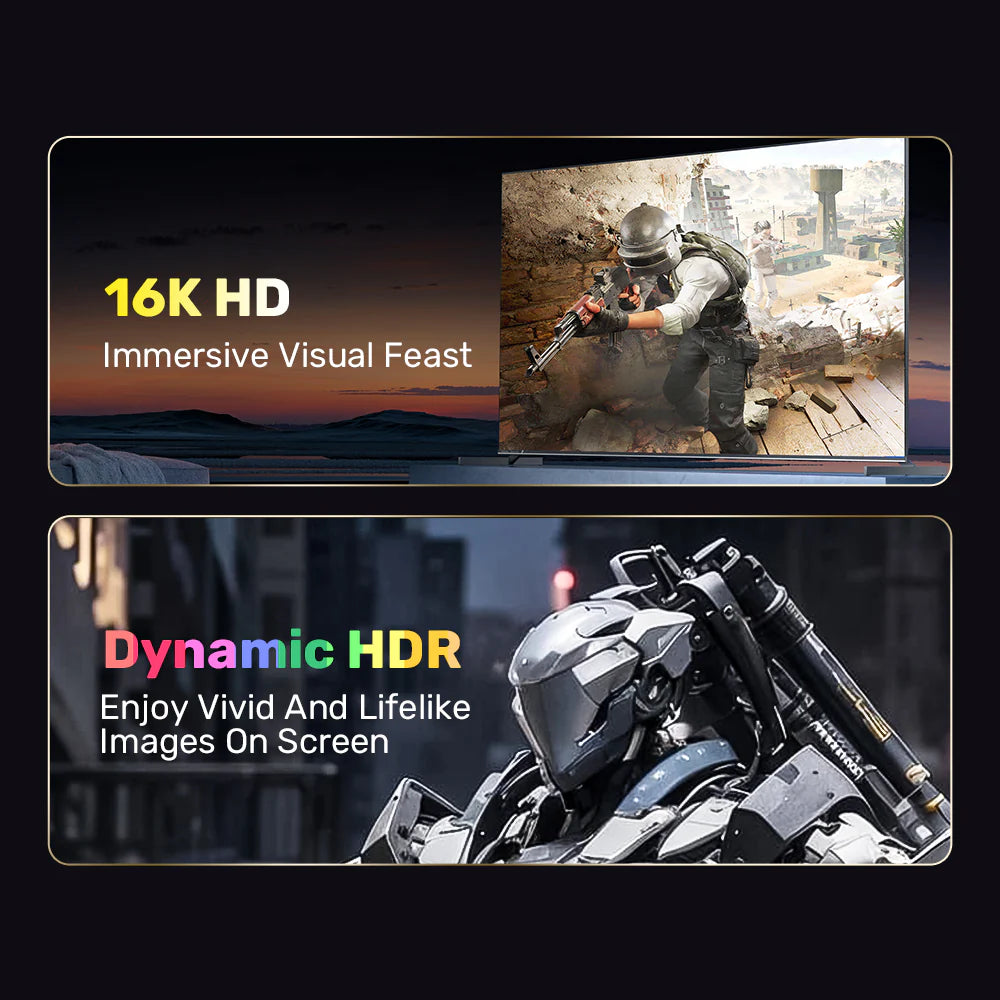 UNITEK DisplayPort 2.1 Cable - 2M  – 16K@60Hz -  8K@120Hz - 4K@240Hz - 80Gbps - DSC 1.2a - Dynamic HDR - 32-bit Audio - Aluminium Alloy