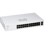 مفتاح Cisco Business CBS110-24T غير مُدار | 24 منفذ GE | 2x1G SFP مشترك | حماية محدودة مدى الحياة 