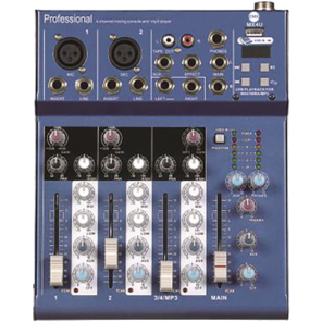 CMX Compact 7-Channel Mini Audio Mixer with USB MP3, 16 DSP Effects, 3-Band EQ, 48V Phantom Power for Live Sound & Installations