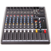 خلاط CMX 8 قنوات، مع USB/بلوتوث، 16 DSP، 3 نطاقات EQ، طاقة فانتوم 48 فولت، مخرج ستيريو