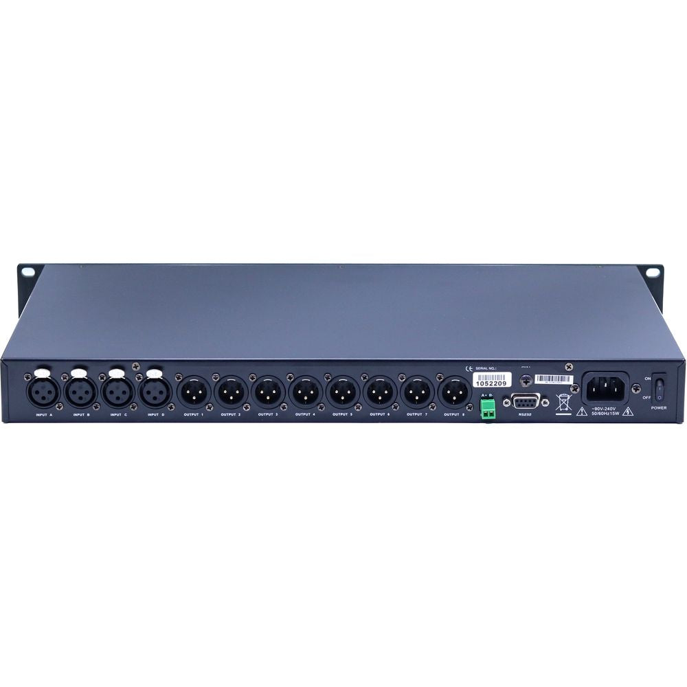 CMX 4-In 8-Out Digital Signal Processor with USB & RS232, 24 Presets, PEQ, Delay, Limiter, XLR I/O, for Pro Audio & Live Sound