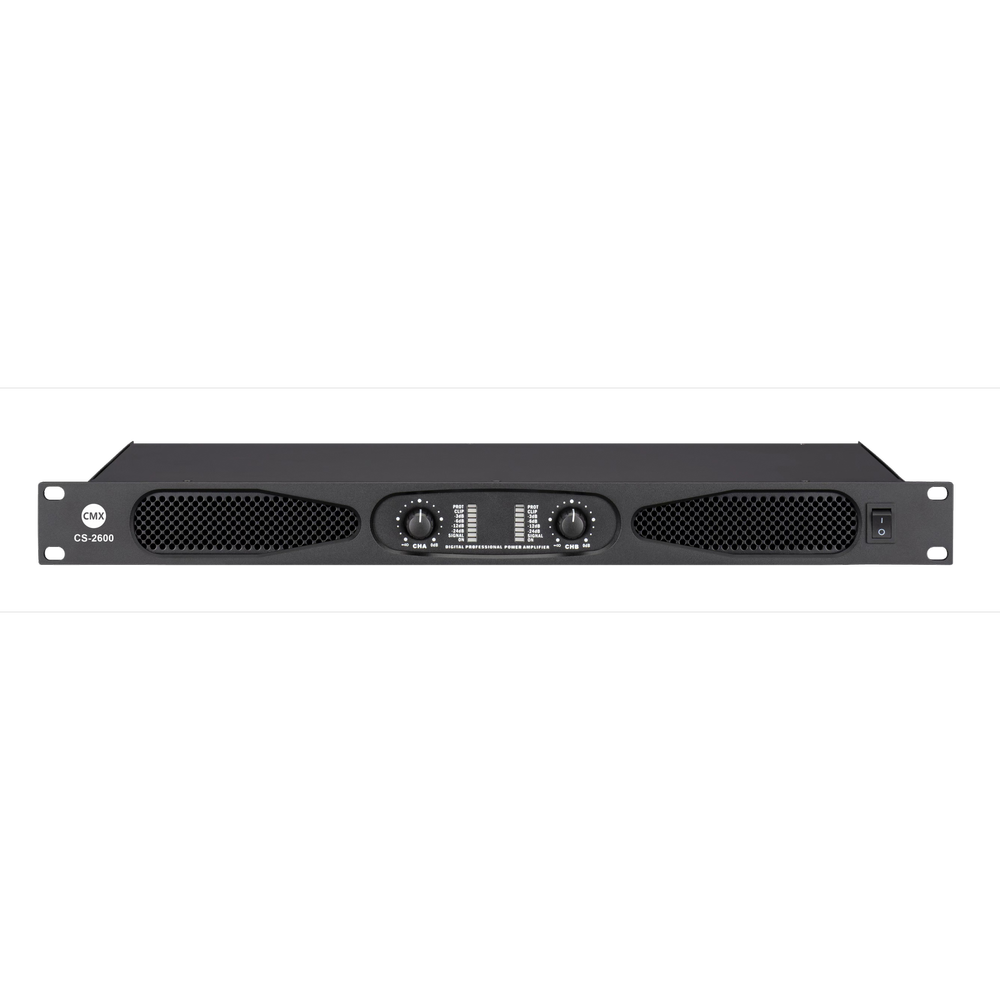 CMX 2-Channel Class-D Power Amplifier, 2×1000W @8Ω, Bridgeable, 1U Rack Mount, XLR/Speakon, High Efficiency & Full Protection