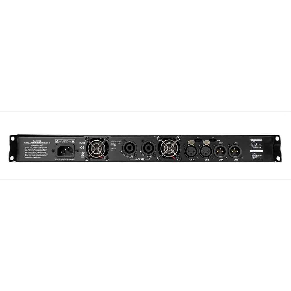 CMX 2-Channel Class-D Power Amplifier, 2×1000W @8Ω, Bridgeable, 1U Rack Mount, XLR/Speakon, High Efficiency & Full Protection