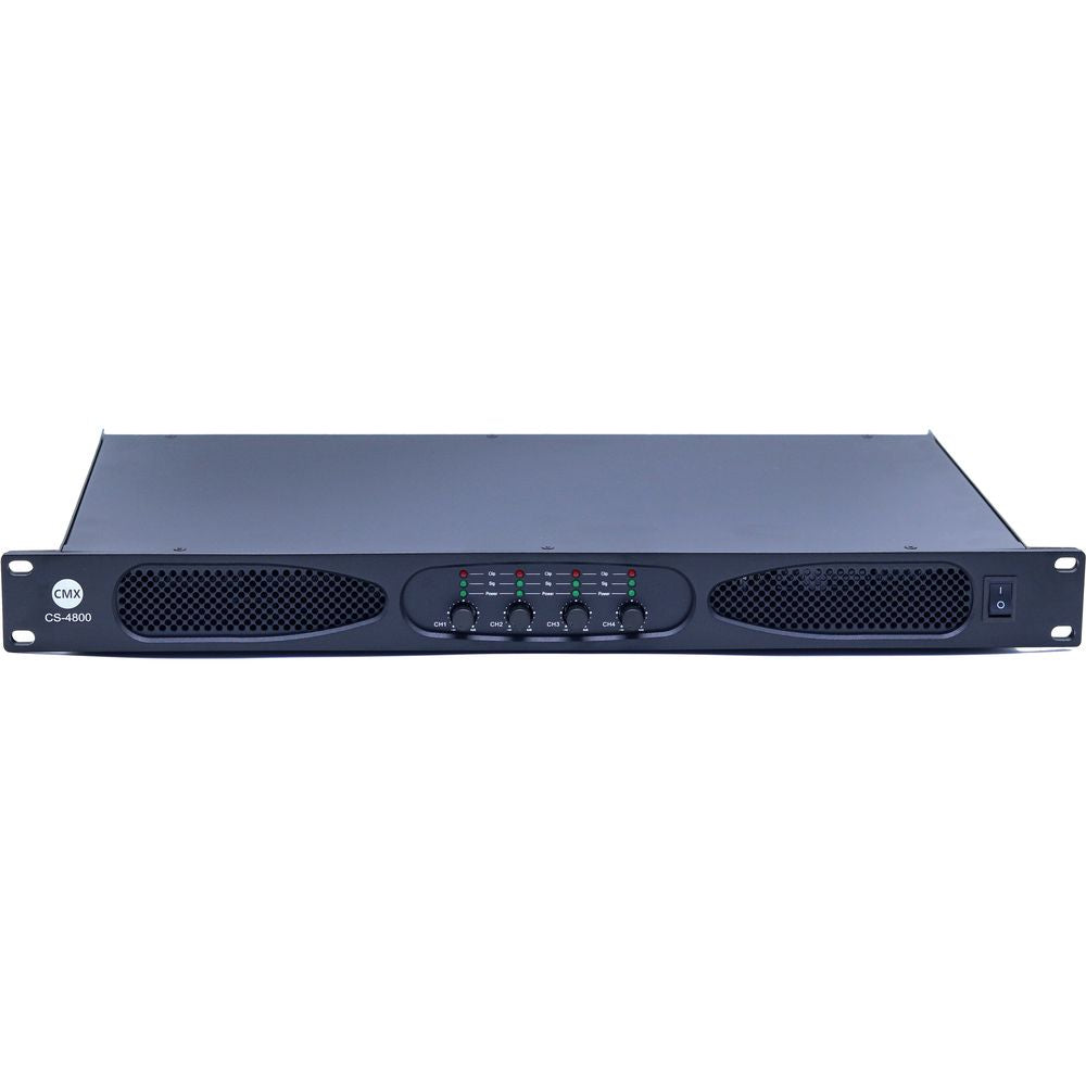 CMX Digital 4-Channel Power Amplifier, Class-D, 4×800W @8Ω, 1U Rack Mount, XLR/Speakon, LCD Display, Ideal for Pro Audio & Live Sound