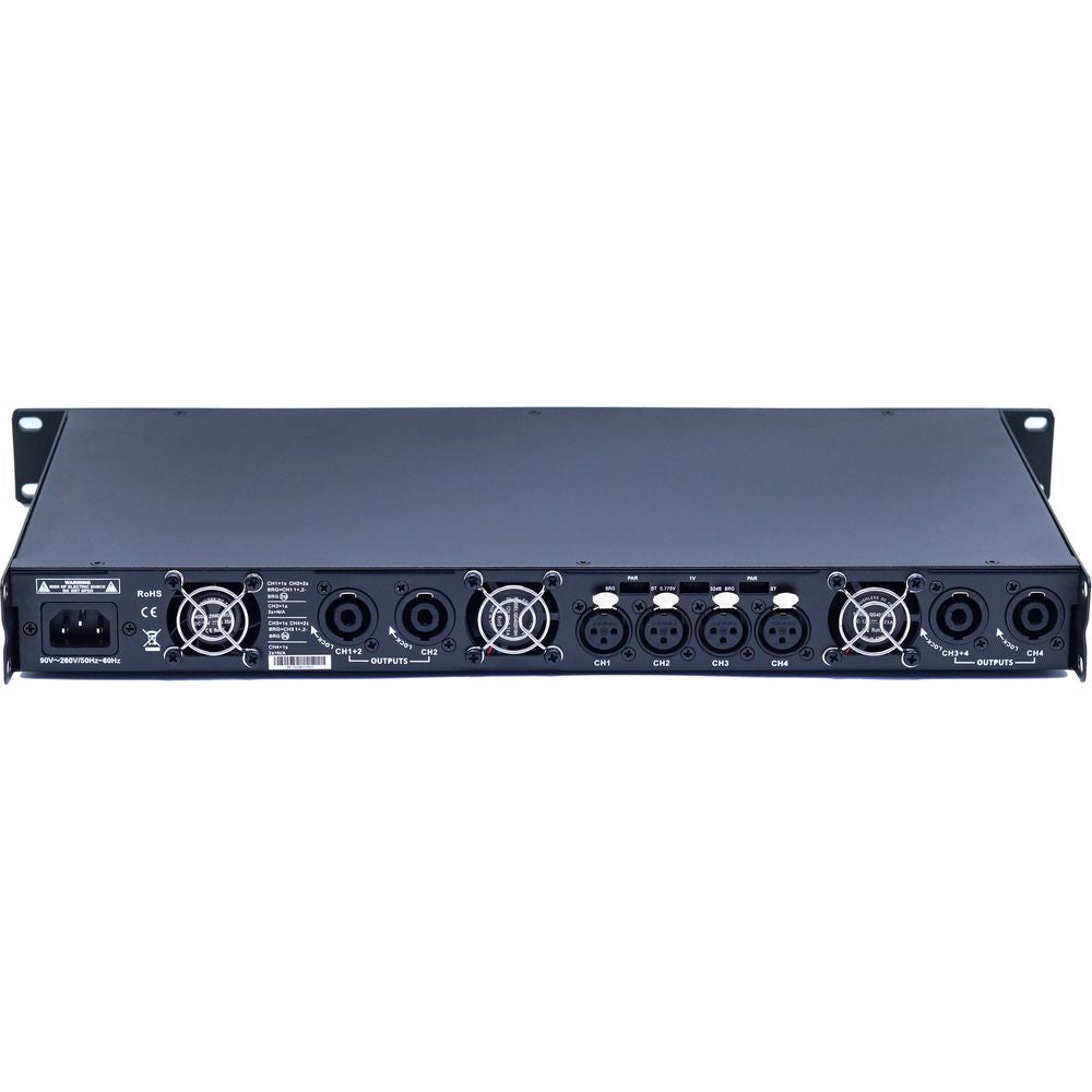 CMX Digital 4-Channel Power Amplifier, Class-D, 4×800W @8Ω, 1U Rack Mount, XLR/Speakon, LCD Display, Ideal for Pro Audio & Live Sound