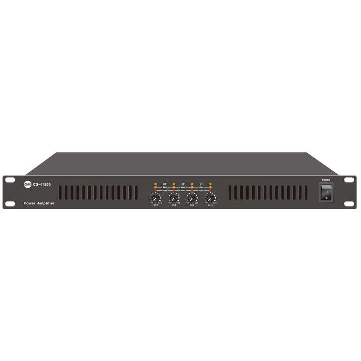 CMX 4-Channel Professional Power Amplifier, Class-D, 4x600W @8Ω, 1U Rackmount, XLR/Speakon, 90% Efficiency, Clip & Overheat Protection