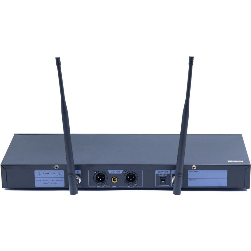 CMX CMX UHF Wireless Microphone System – Dual Channel with Headset Mic ...