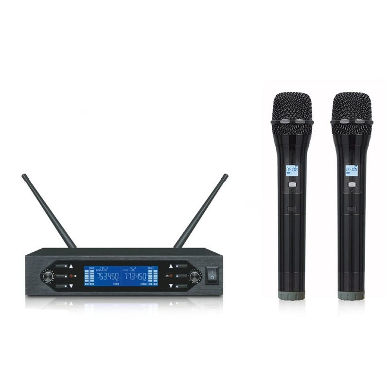 CMX UHF Wireless Microphone System, Two channel, Handheld Mic adjustable frequency.