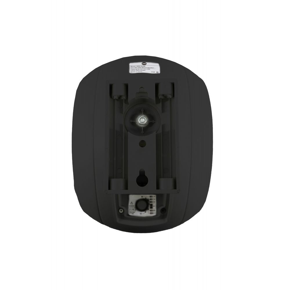 CMX WSK-R30B 5.25" 2-Way Wall Mount PA Speaker, 100V/70V, 30W, IP65, ABS Housing, Black, for Schools, Offices, Hotels, Airports