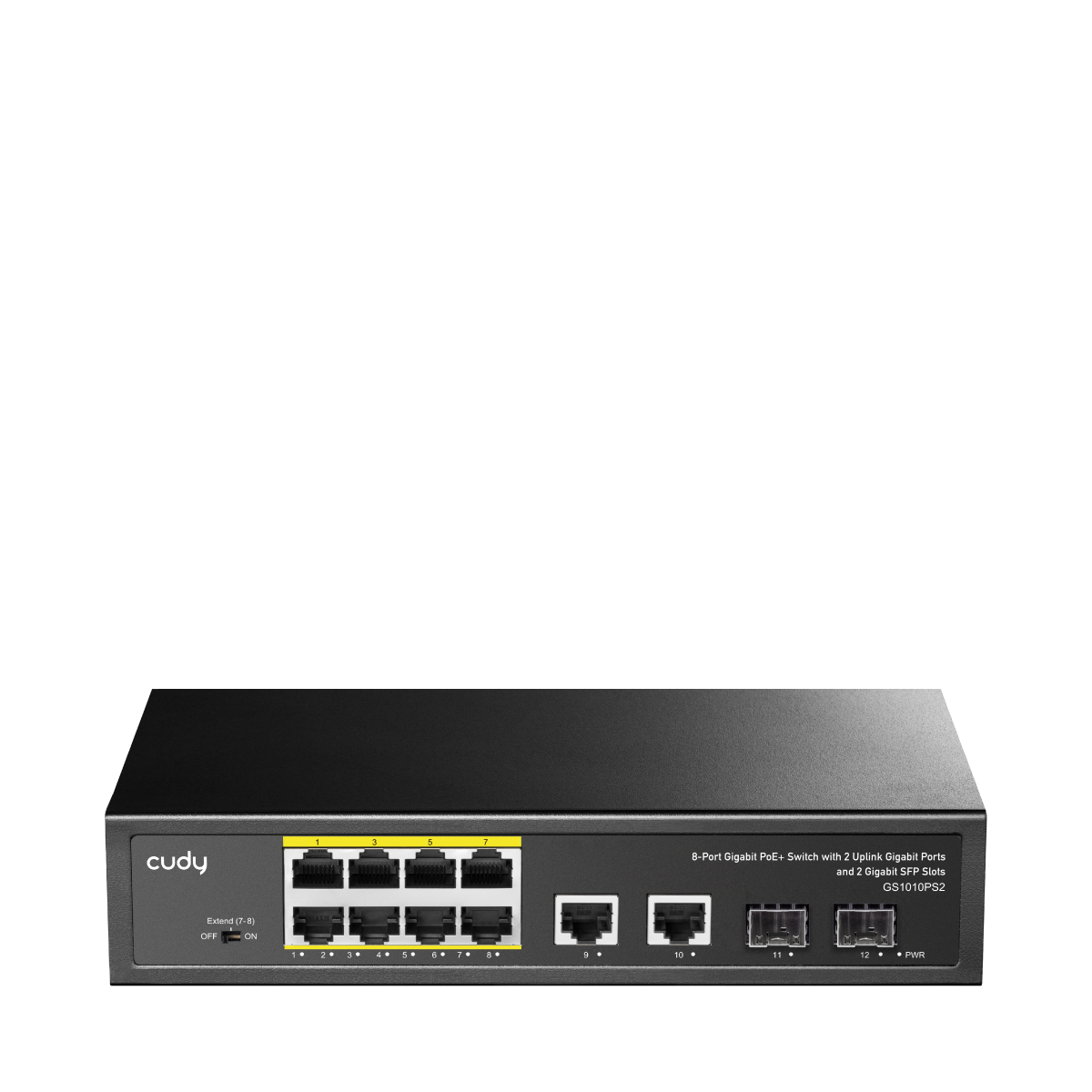 Cudy GS1010PS2 8-Port Gigabit PoE+ Switch with 2 Gigabit Uplink Ports, 2 SFP Ports, 120W PoE Budget