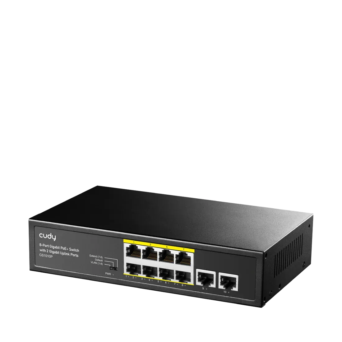 Cudy GS1010P 8-Port Gigabit PoE+ Switch with 2 Gigabit Uplink Ports, 120W PoE Budget
