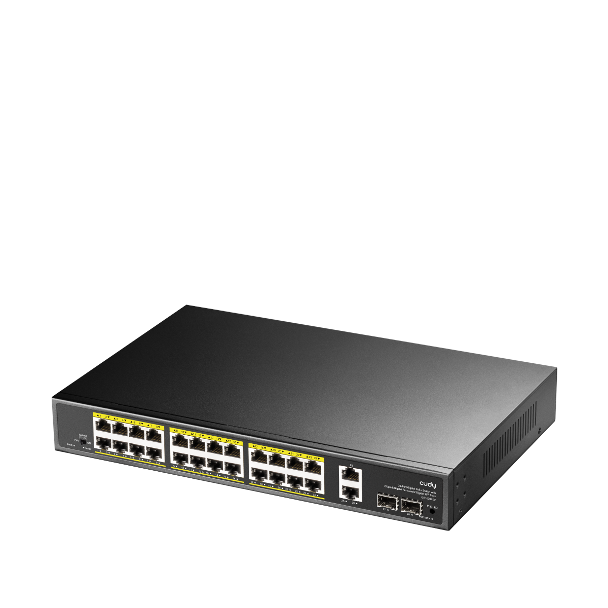 Cudy GS1026PS2 24-Port Gigabit PoE+ Switch with 2 Gigabit Uplink Ports, 2 SFP Ports, 300W PoE Budget