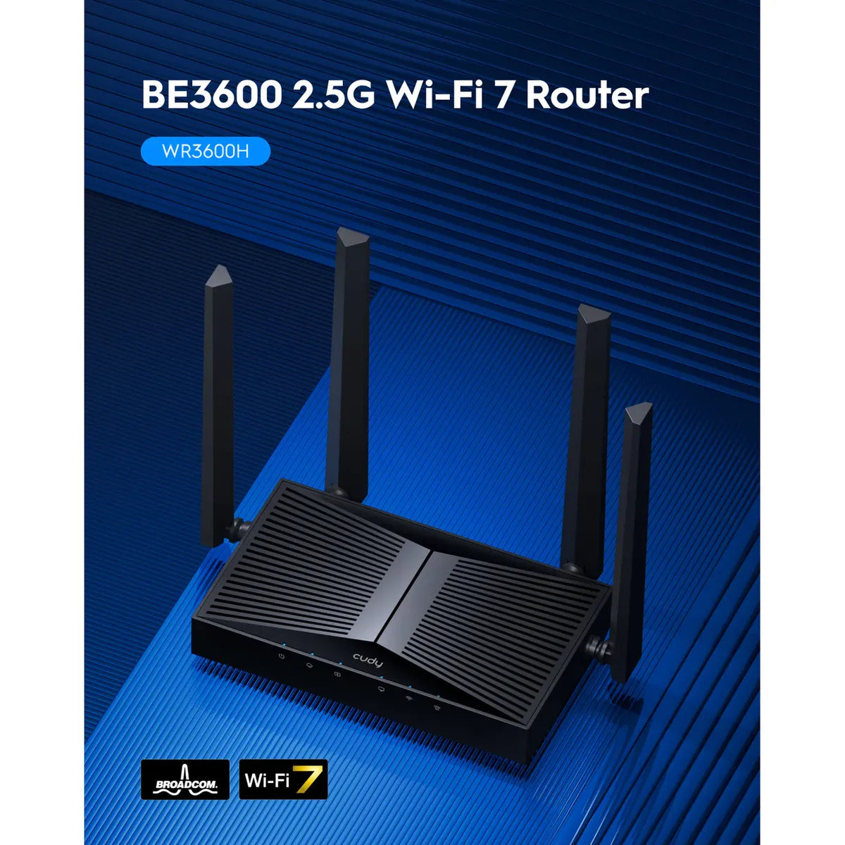 Cudy WR3600H AX3000 Wi-Fi 6 Router – Dual-Band Gigabit Wireless Router 2402Mbps + 574Mbps with MU-MIMO, OFDMA, WPA3, and 4× High-Gain Antennas