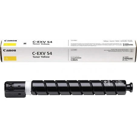 Canon C-EXV54 Original Toner Cartridge , Genuine OEM Laser Toner , Black / Cyan / Magenta / Yellow , High-Yield , Compatible with imageRUNNER C3025i & C3125i