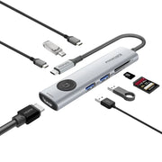 موزع USB-C عالي السرعة متعدد الوظائف من بروميت مع زر خصوصية الشاشة ComandHub-Lite