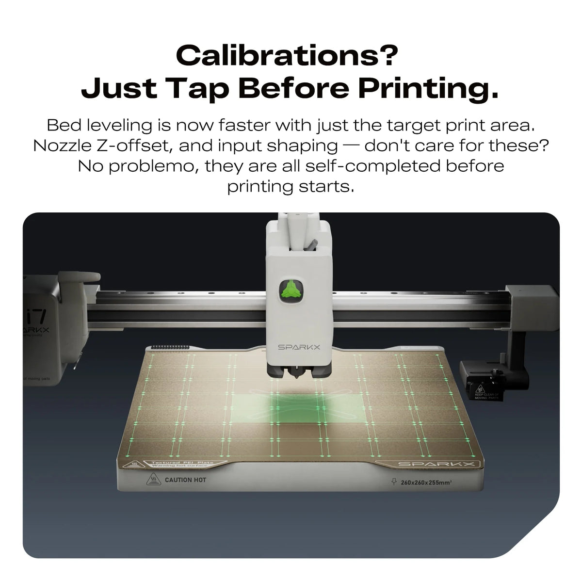 Creality SPARKX i7 Combo 3D Printer – High-Speed Multi-Color FDM – 260 × 260 × 255mm – 500mm/s Printing Speed – 300°C Nozzle – CFS Lite 4-Color System – Auto Bed Leveling – AI Camera – Wi-Fi Connectivity