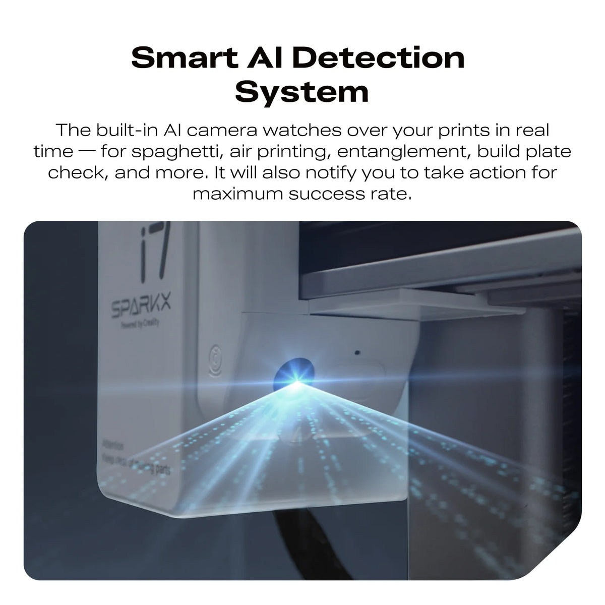 Creality SPARKX i7 Combo 3D Printer – High-Speed Multi-Color FDM – 260 × 260 × 255mm – 500mm/s Printing Speed – 300°C Nozzle – CFS Lite 4-Color System – Auto Bed Leveling – AI Camera – Wi-Fi Connectivity