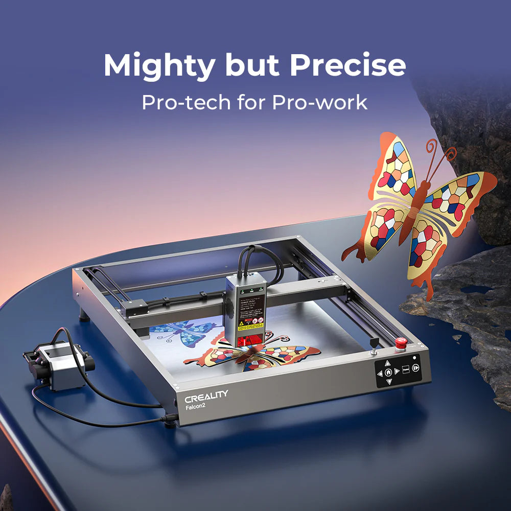 Creality CR-Laser Falcon2 40W Laser Engraver & Cutter , Adjustable 40W/20W Laser Power , Integrated Air Assist , High-Speed Engraving , Precision Cutting Machine