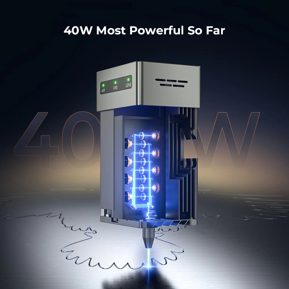 Creality CR-Laser Falcon2 40W Laser Engraver & Cutter , Adjustable 40W/20W Laser Power , Integrated Air Assist , High-Speed Engraving , Precision Cutting Machine