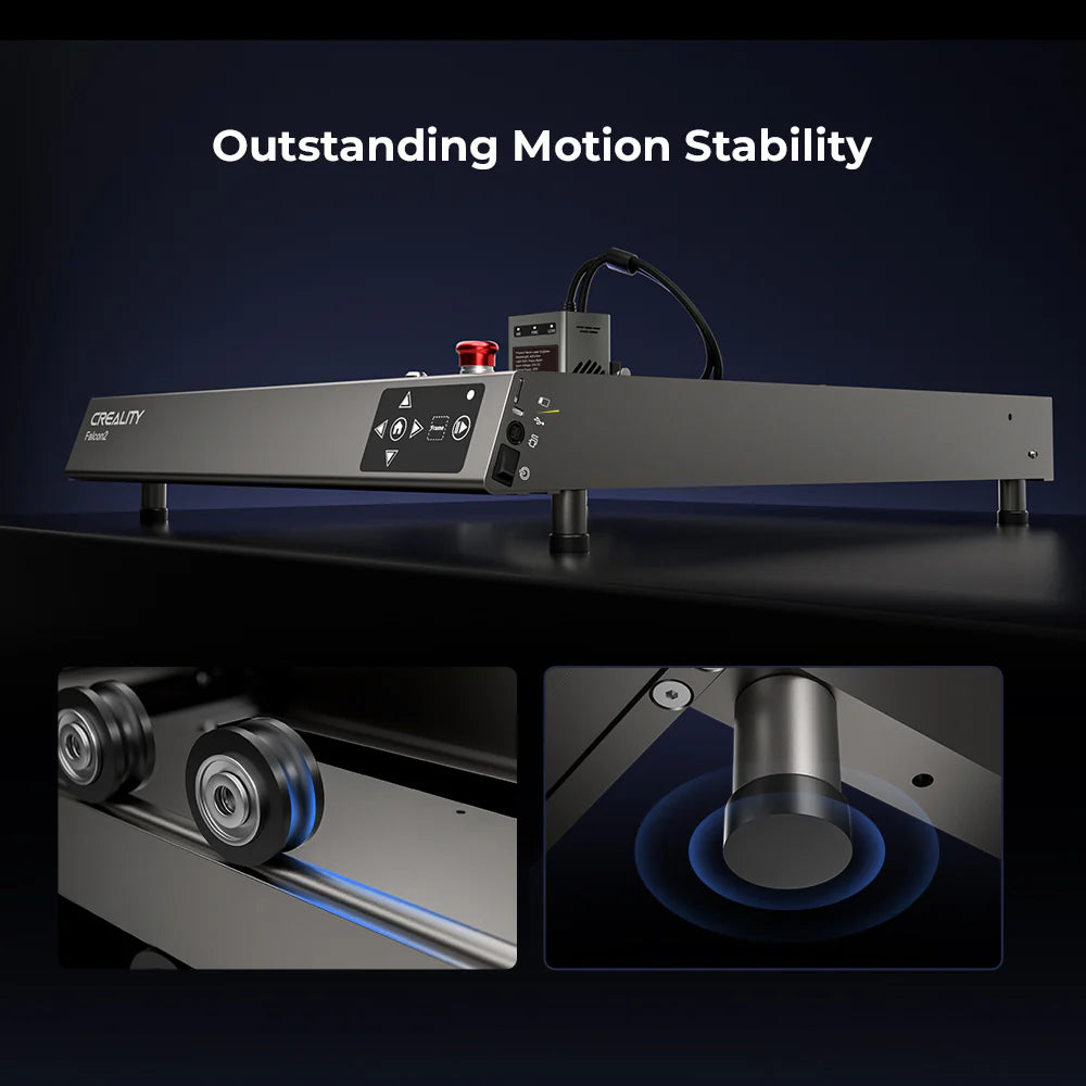 Creality CR-Laser Falcon2 40W Laser Engraver & Cutter , Adjustable 40W/20W Laser Power , Integrated Air Assist , High-Speed Engraving , Precision Cutting Machine