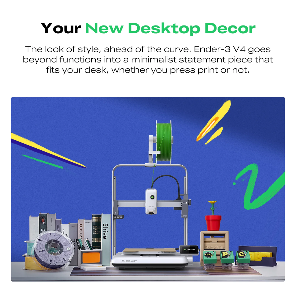 Creality Ender-3 V4 Combo 3D Printer with CFS – 220 × 220 × 235 mm Build Volume, 500 mm/s Speed, 300°C All-Metal Hotend, Direct Drive Extruder, Auto Calibration, Up to 16-Color Printing