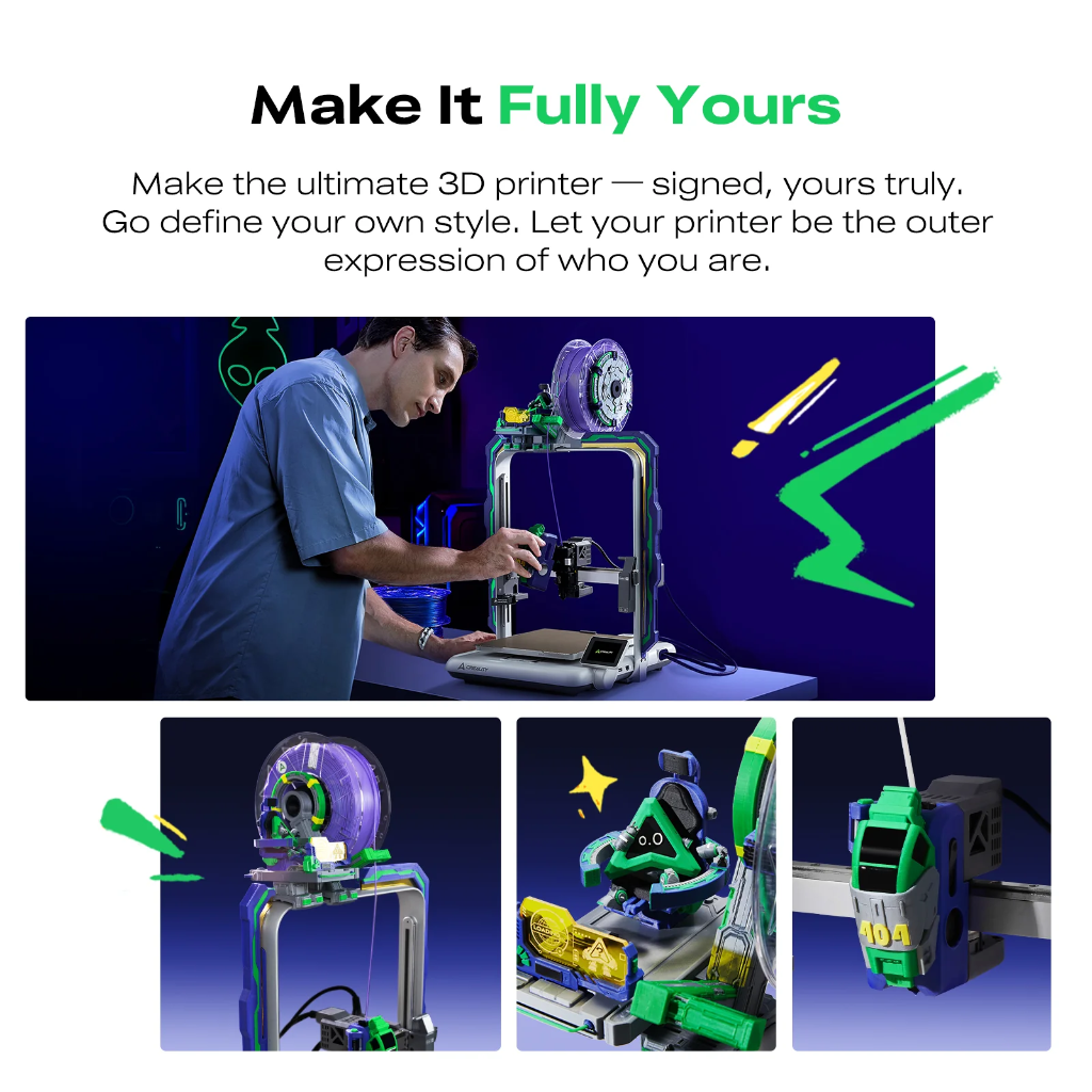 Creality Ender-3 V4 Combo 3D Printer with CFS – 220 × 220 × 235 mm Build Volume, 500 mm/s Speed, 300°C All-Metal Hotend, Direct Drive Extruder, Auto Calibration, Up to 16-Color Printing