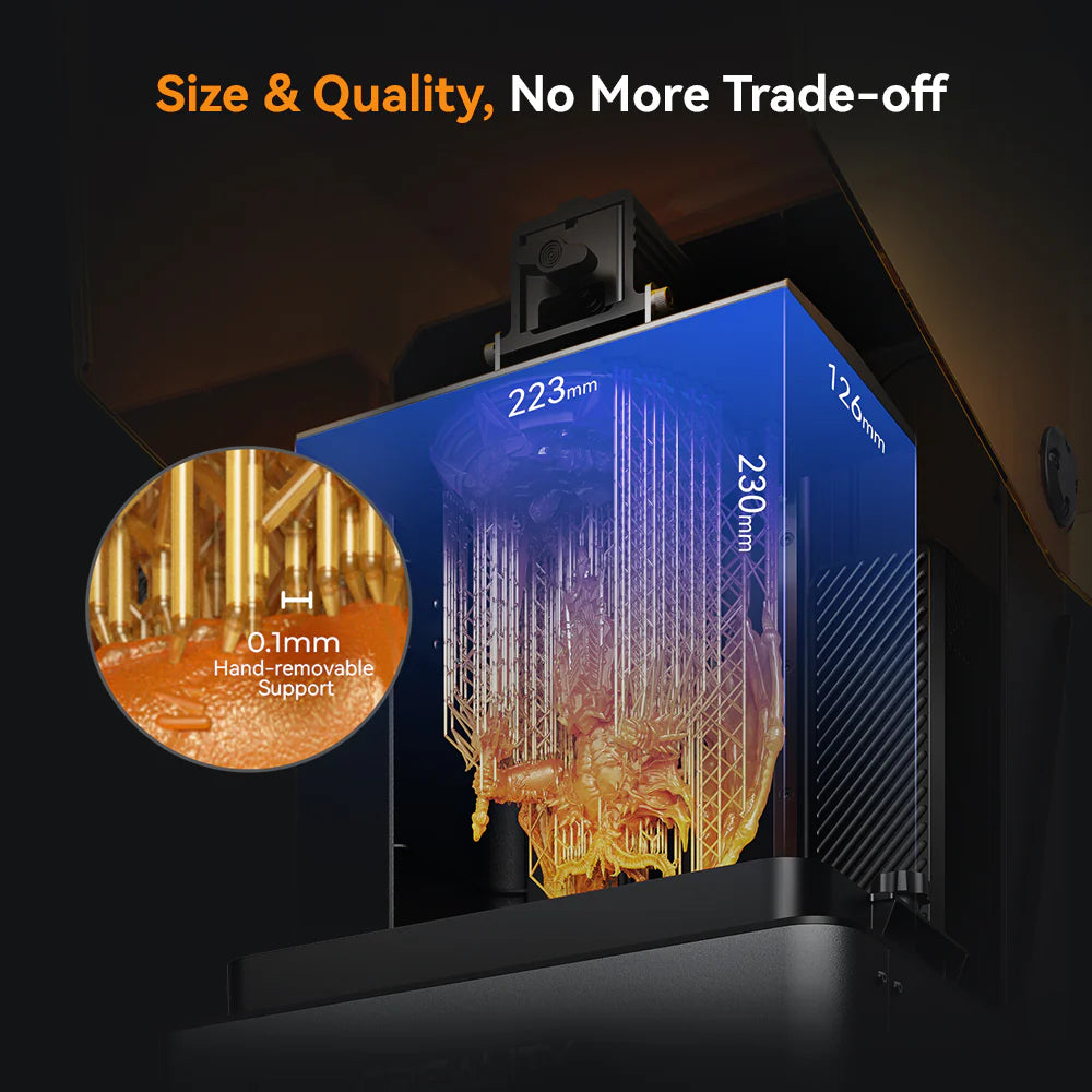 طابعة الراتنج ثلاثية الأبعاد Creality HALOT-MAGE S بدقة 14K، وشاشة LCD أحادية اللون بدقة 14K، وطباعة سريعة وعالية الدقة، طابعة راتنج احترافية للنماذج المصغّرة والمجوهرات والنماذج السنية