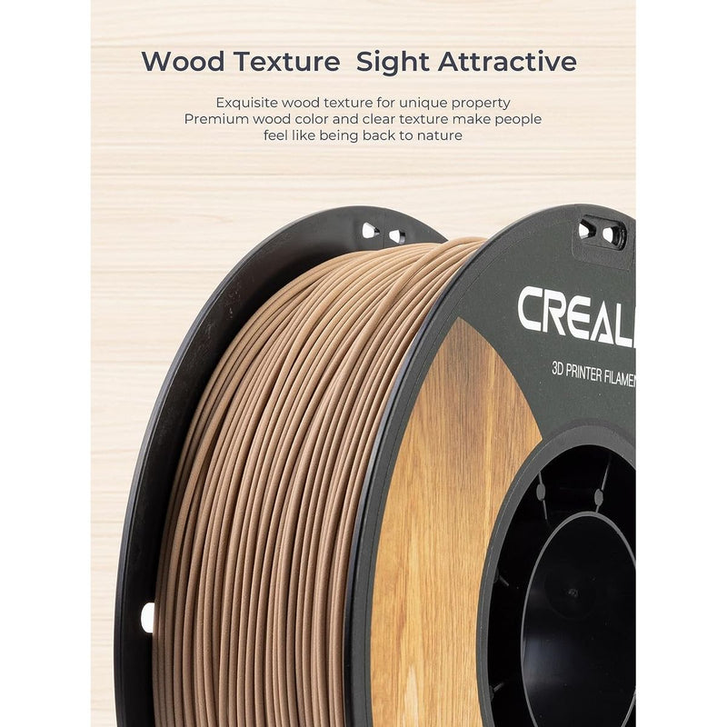 Creality PLA Wood Filament 1.75 mm, Smooth Silk Texture, Toughness